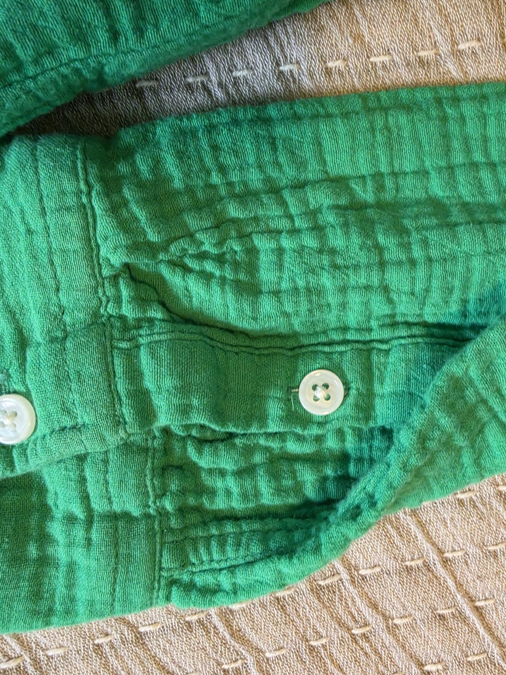 J. Crew Emerald Green Button-Down Shirt - Picture 4 of 5